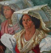 ESCALANTE, Juan Antonio Frias y portrait of pacchiana oil